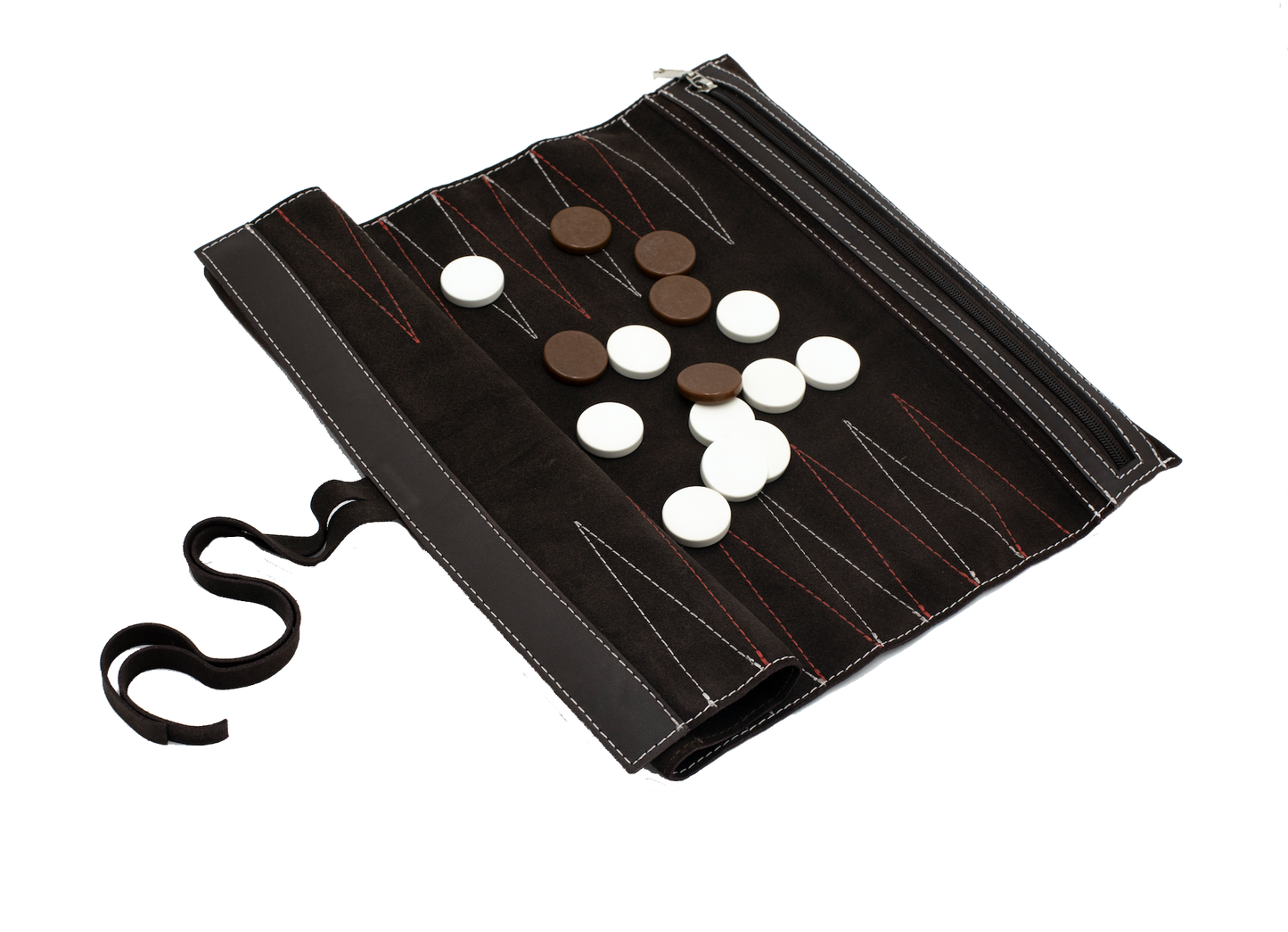 Backgammon de viaje enrollable
